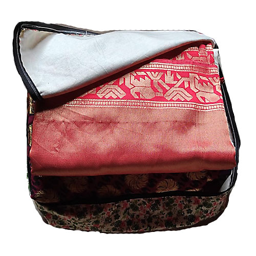 Saree Cover / Clothes Storage Bag / Wardrobe Organizer - Cotton